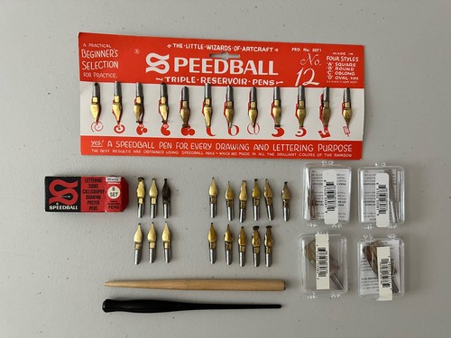 Vintage speedball pen nib - nib, lot